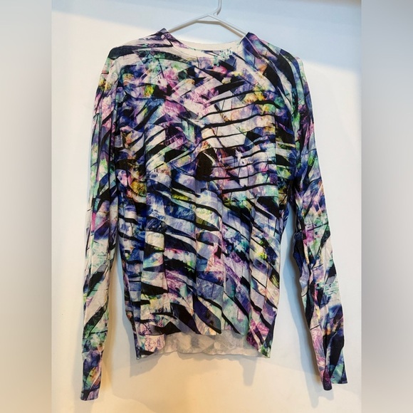 Robert Graham Time Traveller Cotton Linen Abstract Print Sweater Size M - Picture 3 of 6